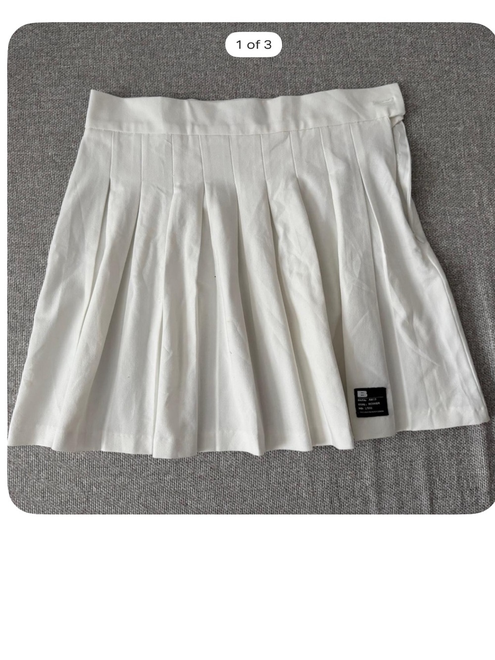 Bershka White Pleated Skater/Tennis Skirt